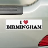 I Liebe Birmingham Alabama Autoaufkleber (Auf Auto)