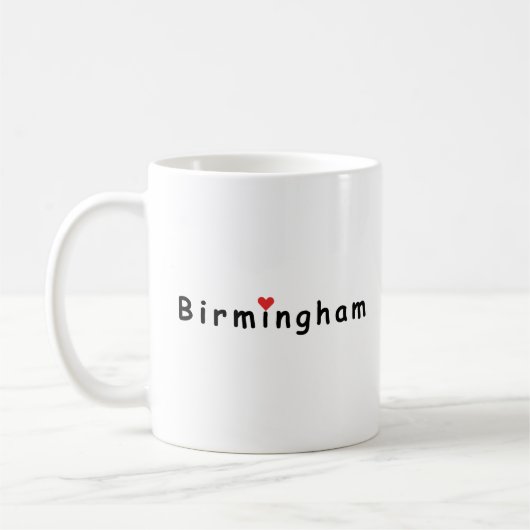 I Liebe Birmingham Kaffeetasse (Links)