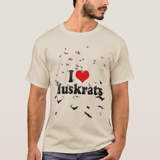 I Liebe-Bisamratten T-Shirt (Vorderseite)