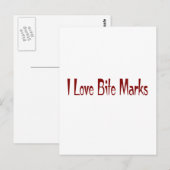 I Liebe Bite Marks Postkarte (Vorne/Hinten)