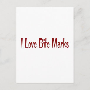 I Liebe Bite Marks Postkarte