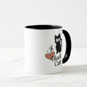 I Liebe Black Cats Tasse (VorderseiteRechts)