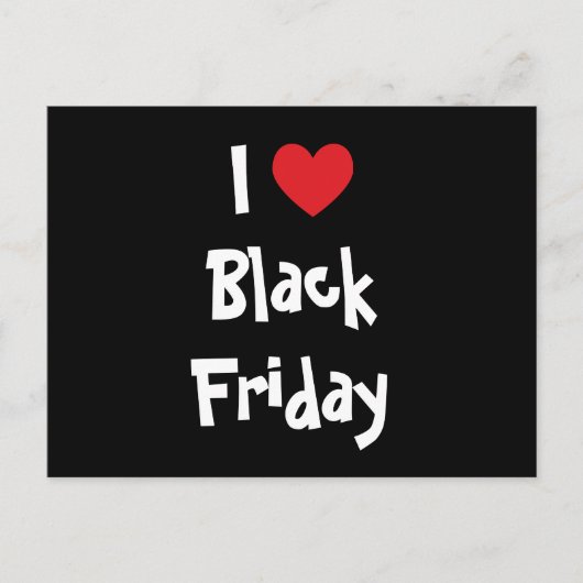 I Liebe Black Friday Postkarte (Vorderseite)