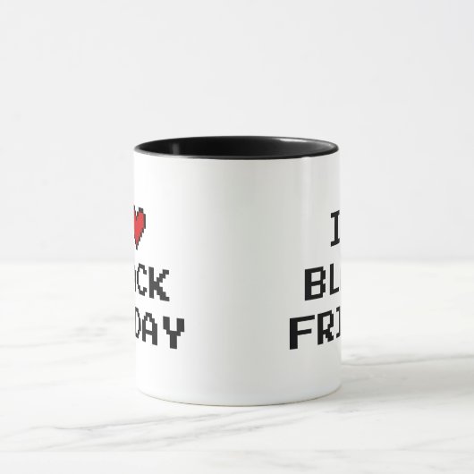 I Liebe Black Friday Weihnachtsgeschenk Weihnachts Tasse (Zentrum)