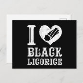 I Liebe Black Licorice Funny Candy Spaß Postkarte (Vorne/Hinten)