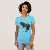 I Liebe Black Sinti und Roma Vanner Pferdeentwurf T-Shirt (Vorne ganz)