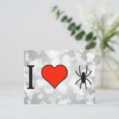 I Liebe Black Spiders Postkarte (Stehend Vorderseite)