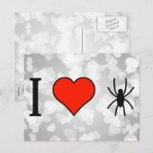 I Liebe Black Spiders Postkarte (Vorne/Hinten)
