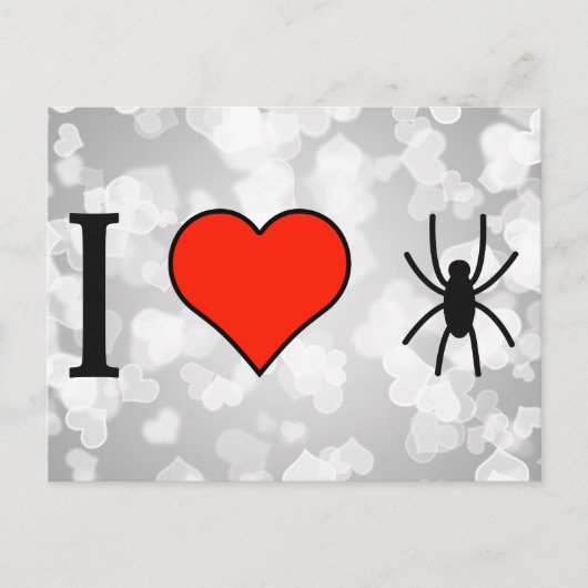 I Liebe Black Spiders Postkarte (Vorderseite)