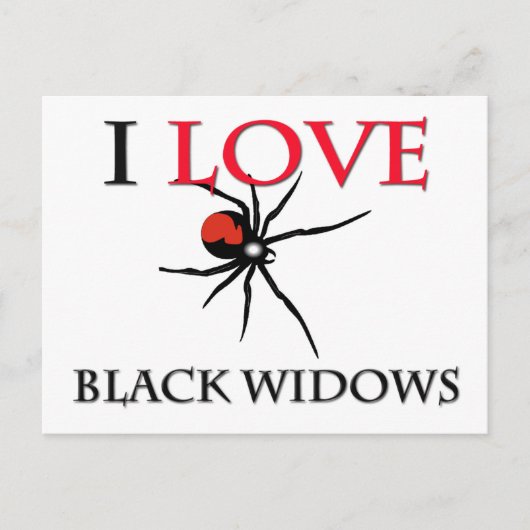 I Liebe Black Widows Postkarte (Vorderseite)