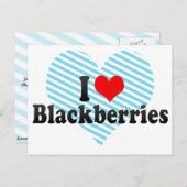 I Liebe BlackBerry Postkarte (Vorne/Hinten)