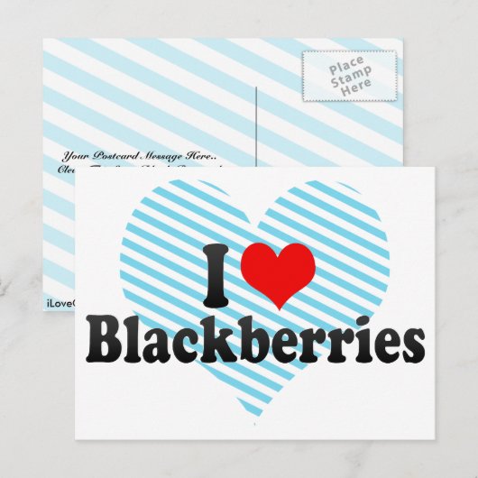I Liebe BlackBerry Postkarte (Vorne/Hinten)