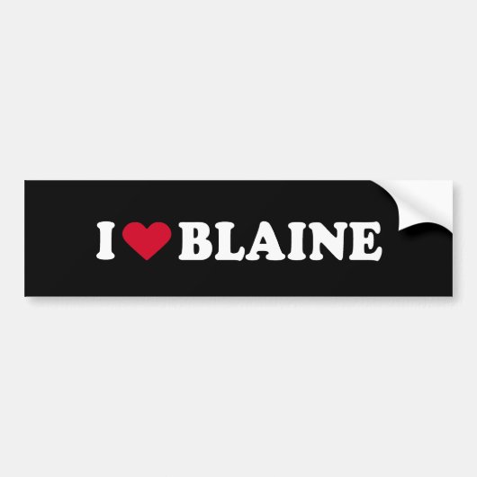 I LIEBE BLAINE AUTOAUFKLEBER (Vorne)