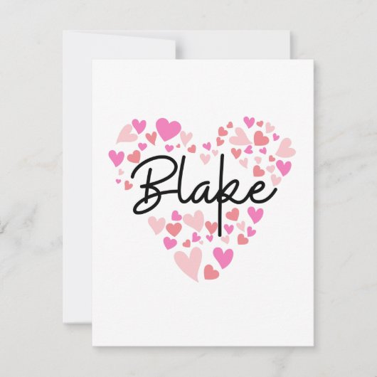 I Liebe Blake - Herz für Blake Dankeskarte (Vorderseite)