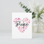 I Liebe Blake - Herz für Blake Dankeskarte (Stehend Vorderseite)