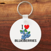 I Liebe Blaubeeren Schlüsselanhänger (Vorderseite)