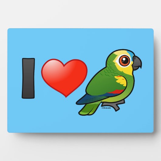 I Liebe Blauer Amazonen Fotoplatte (Vorderseite)