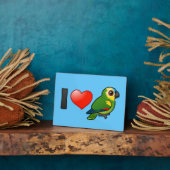 I Liebe Blauer Amazonen Fotoplatte (Seite)