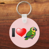 I Liebe Blauer Amazonen Schlüsselanhänger (Vorderseite)