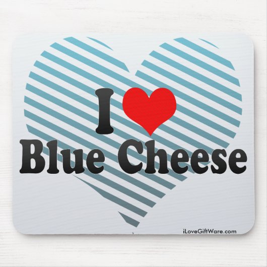 I Liebe Blauer Käse Mousepad (Vorne)