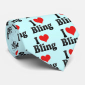 I Liebe Bling Krawatte (Gerollt)