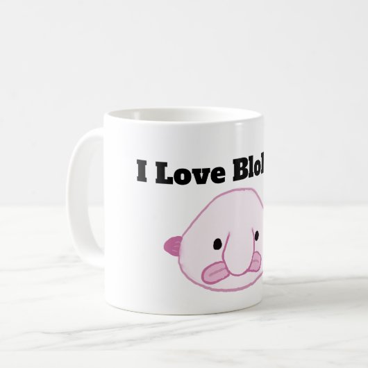 I Liebe Blobfish Kaffee-Tasse Kaffeetasse (Vorderseite Links)