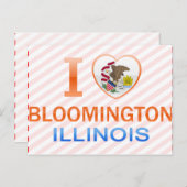 I Liebe Bloomington, IL Postkarte (Vorne/Hinten)