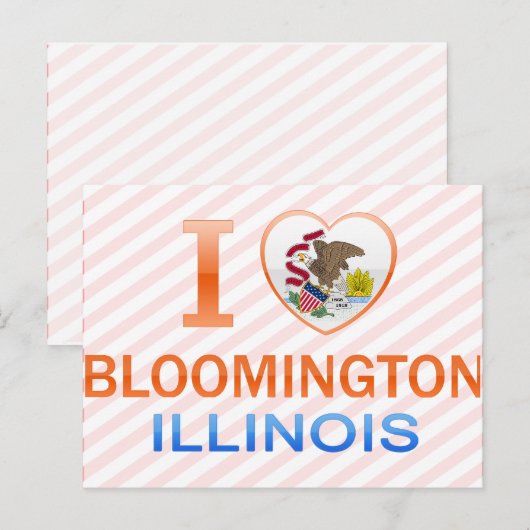 I Liebe Bloomington, IL Postkarte (Vorne/Hinten)