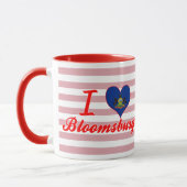 I Liebe Bloomsburg, Pennsylvania Tasse (Links)