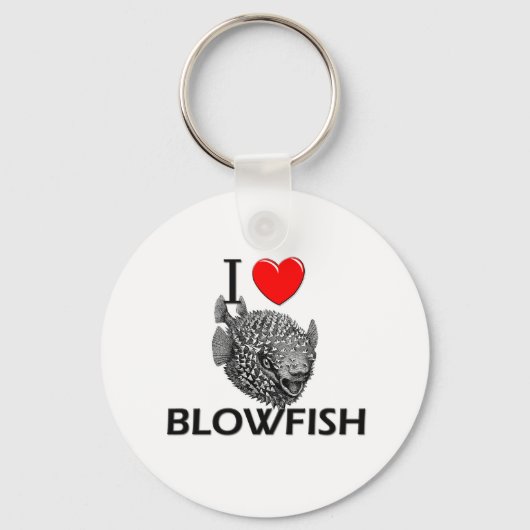 I Liebe Blowfish Schlüsselanhänger (Vorderseite)