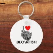 I Liebe Blowfish Schlüsselanhänger (Vorderseite)