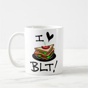 I Liebe BLT Bacon Lettuce und Tomato Sandwich Love Kaffeetasse