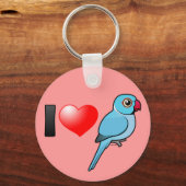 I Liebe Blue Indian Ringnecks Schlüsselanhänger (Vorderseite)