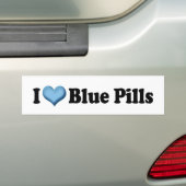 I Liebe Blue Pills Autoaufkleber (Auf Auto)