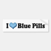 I Liebe Blue Pills Autoaufkleber (Vorne)