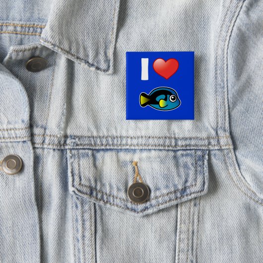 I Liebe Blue Tang Button (Beispiel)