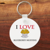 I Liebe Blueberry Muffins Schlüsselanhänger (Vorderseite)