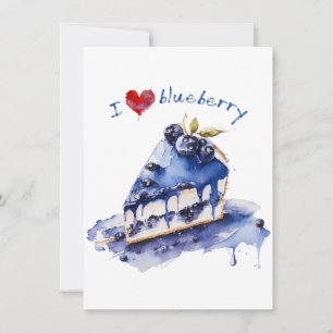 I Liebe Blueberry TShirt, Blueberry Cake Wasserfar Feiertagskarte