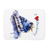 I Liebe Blueberry TShirt, Blueberry Cake Wasserfar Magnet (Horizontal)