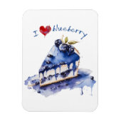 I Liebe Blueberry TShirt, Blueberry Cake Wasserfar Magnet (Vertikal)