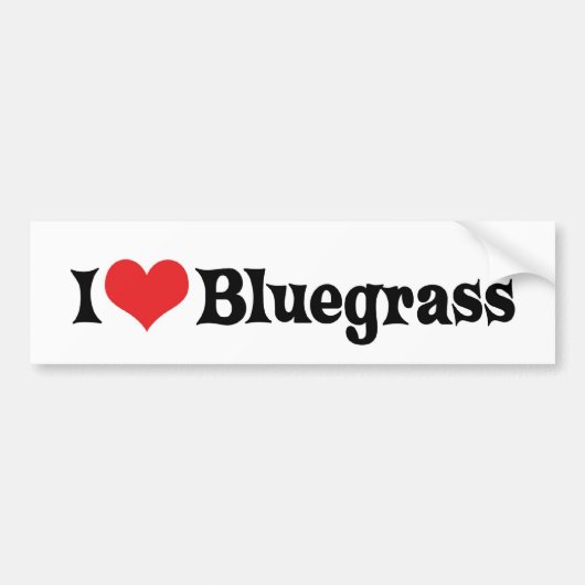 I Liebe Bluegrass Autoaufkleber (Vorne)