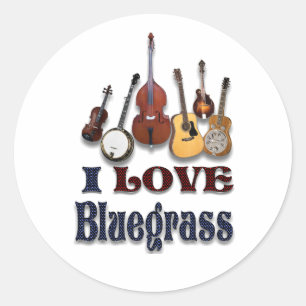 I LIEBE BLUEGRASS - STICKER
