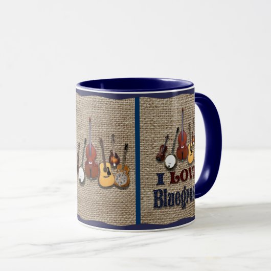 I LIEBE BLUEGRASS-TASSE TASSE (VorderseiteRechts)
