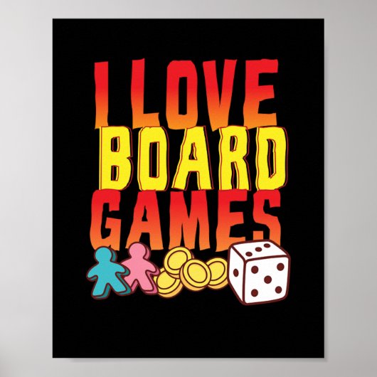I Liebe Board Games Nerd Poster (Vorne)