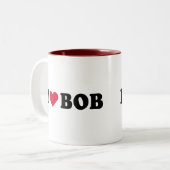 I LIEBE-BOB ZWEIFARBIGE TASSE (Vorderseite Links)