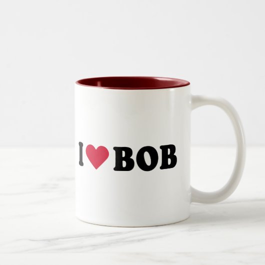I LIEBE-BOB ZWEIFARBIGE TASSE (Rechts)