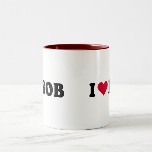 I LIEBE-BOB ZWEIFARBIGE TASSE (Mittel)