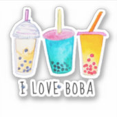 I Liebe Boba Aufkleber (Vorderseite)