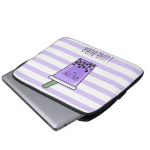 I Liebe Boba Kawaii Bubble Tea Taro Ube Lila Laptopschutzhülle (Vorne Knopf)
