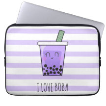 I Liebe Boba Kawaii Bubble Tea Taro Ube Lila